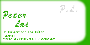 peter lai business card